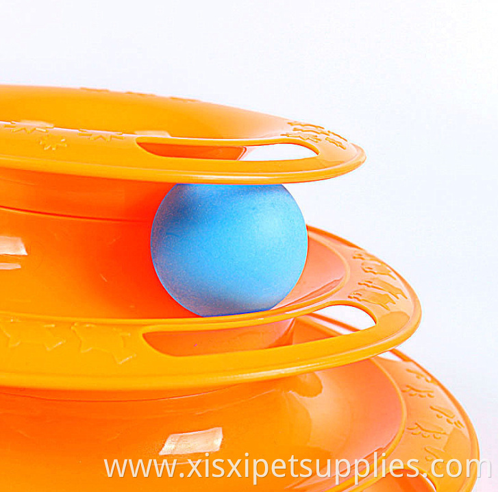 Roller Cat Toy 3-Level Tower Ball & Track Cat Play Tower of Tracks Cat Toy